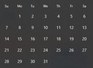 ideal-month-weekdays