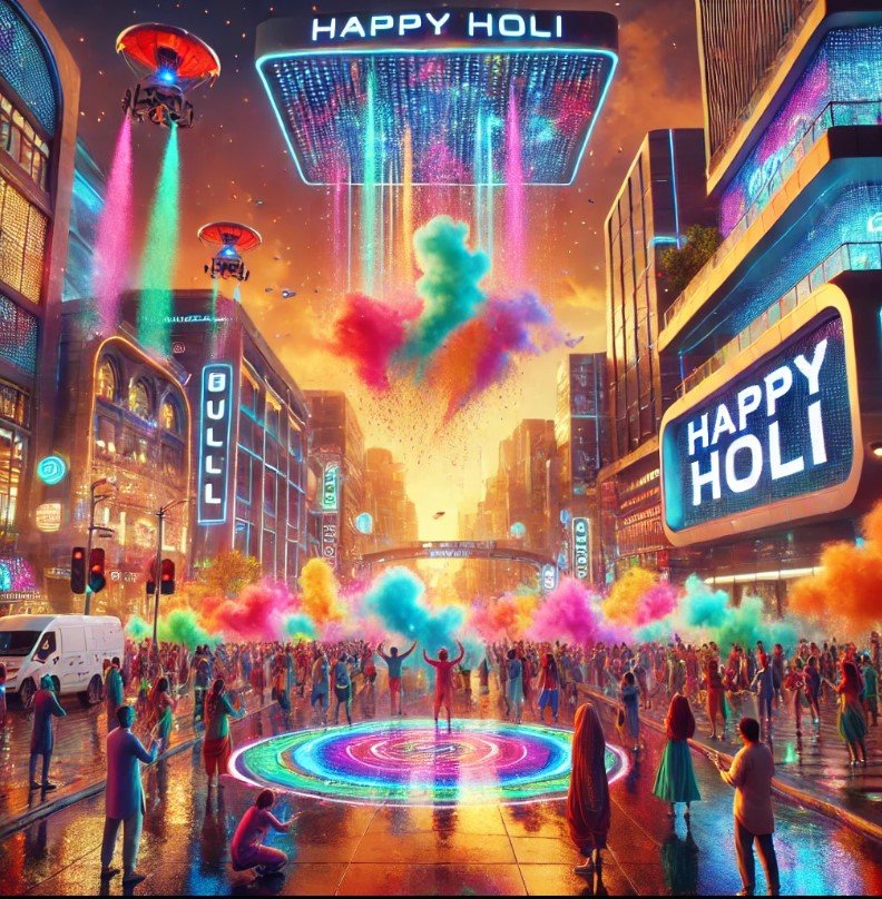 Happy Holi from *Us ( Me and my AI associate)